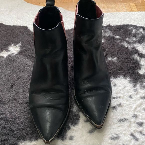 Acne Black and Pink Ankle Boots - Picture 5 of 8